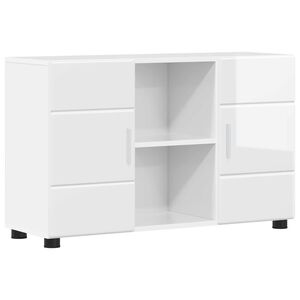 vidaXL Strani &scaron;al FLORIN Visok sijaj bela 88,5 x 30,5 x 55,5 cm