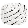 vidaXL Pletena vrv za čoln bela 16 mm x 25 m poliester