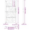 vidaXL Vrtna vrata 100x200 cm jeklena obloga z vzorcem plamena