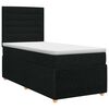 vidaXL Postelja boxspring z vzmetnico Črna 80 x 200 cm Blago