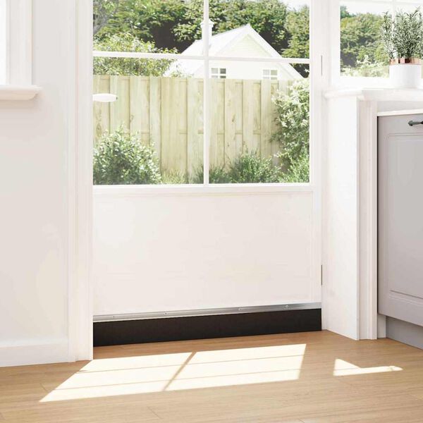 vidaXL Skrbniki za vrata z vijaki 2 pcs srebrna 100 cm