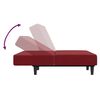 vidaXL Kavč dvosed z leži&scaron;čem in stolčkom vinsko rdeč žamet