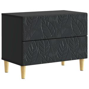 vidaXL Nočna omarica Črna 62 x 34,5 x 48 cm Inženirski les