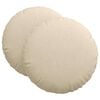 vidaXL Sedežne blazine 2 kos Blago Krem &Oslash;80 x 29 cm