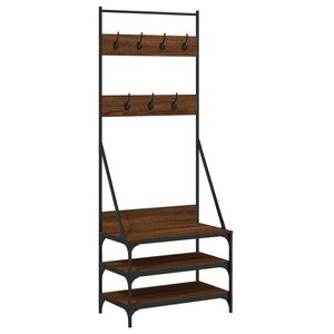 vidaXL Regal za oblačila s prostorom za čevlje rjav hrast 70x40x184 cm