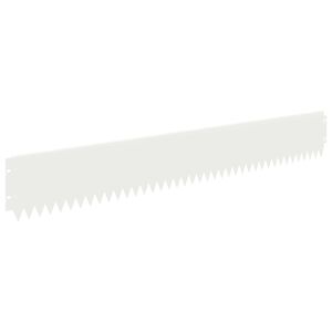 vidaXL Robovi trave 10 kos 103 x 15 cm Jeklo Bela