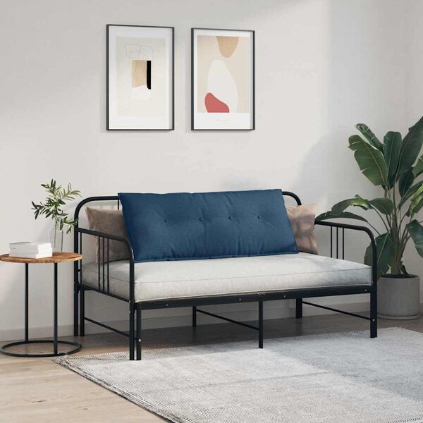 vidaXL Poglavni vzglavnik Modra 120 x 19 x 50 cm blago