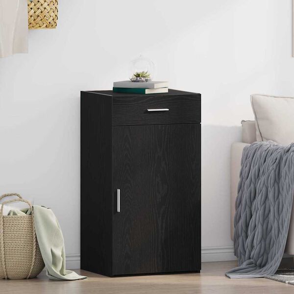 vidaXL Strani &scaron;al s predalom Črna Orehovina 50 x 42,5 x 93 cm