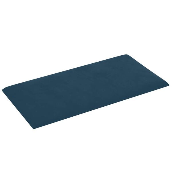 vidaXL Stenska glavna postelja 12 pcs Modra 30 x 15 cm Žamet
