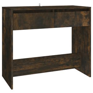 vidaXL Klubska mizica dimljeni hrast 89x41x76,5 cm iverna plo&scaron;ča