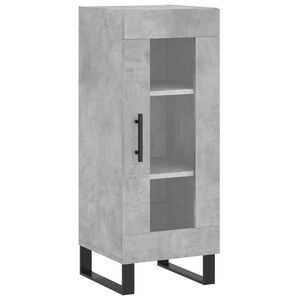 vidaXL Komoda betonsko siva 34,5x34x90 cm inženirski les