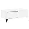 vidaXL Klubska mizica bela 90x50x36,5 cm inženirski les