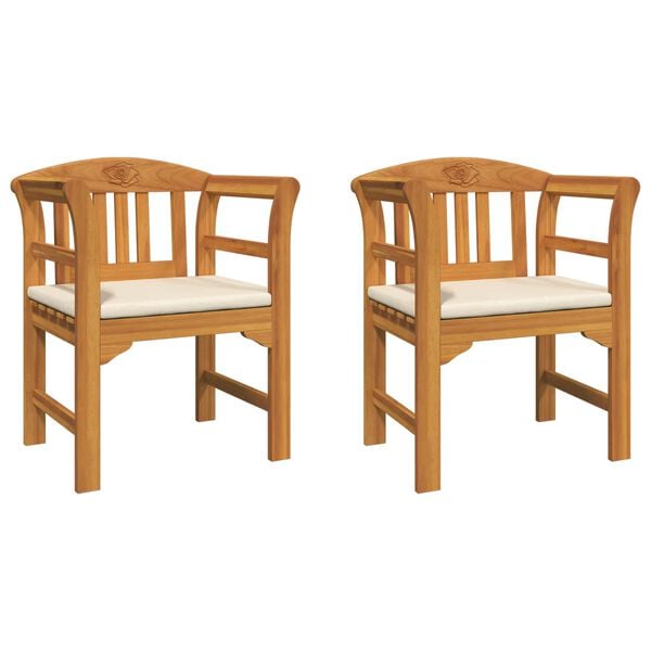 vidaXL Klop s rozami Naravna 68,5 x 46 x 82,5 cm Masiven les akacije