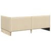 vidaXL Kotni okvir postelje z matrico z vzglavjem 2 pcs krema Žamet