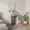 vidaXL Toaletna mizica Siva 50 x 41 x 140 cm Konstruiran les