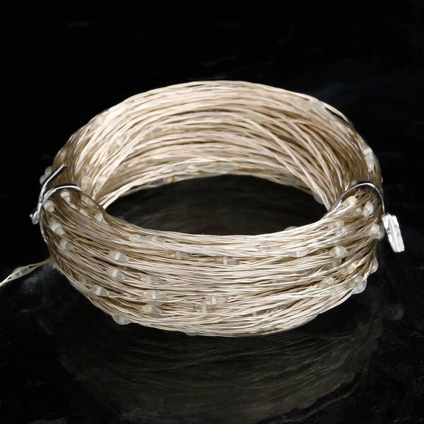 vidaXL Mikro LED lučke na vrvici 40 m 400 LED modre 8 funkcij