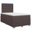 vidaXL Postelja boxspring z vzmetnico Temno rjava 120 x 190 cm Blago