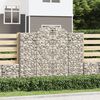vidaXL Obokane gabion ko&scaron;are 3 kosi 200x50x160/180 cm pocinkano železo