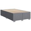 vidaXL Boxspring postelja z vzmetnico svetlo siva 120x190 cm blago