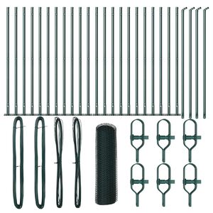 vidaXL Steber ograje. Zelena