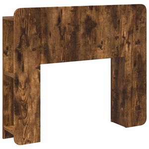 vidaXL Posteljna glava s shranjevanjem Dimljen hrast Inženirski les