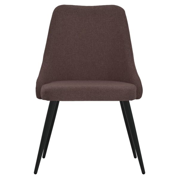 vidaXL Jedilni stoli 6 kosov temno rjavo blago