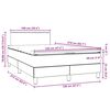 vidaXL Box spring posteljni z vzmetnico LED temno siv 120x210 cm žamet