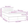 vidaXL Box spring postelja z vzmetnico LED tem. rjava 120x190 cm blago