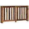 vidaXL Pokrov za radiator starinski les 149x20x82 cm inženirski les