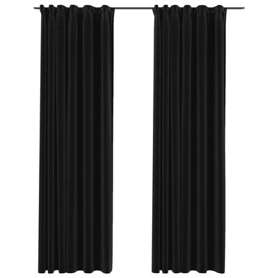 vidaXL Zatemnitvene zavese z obešali 2 kosa antracitne 140x245 cm