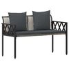 vidaXL Zunanje klopi 2 -Seater 116 x 56 x 75 cm poli ratan
