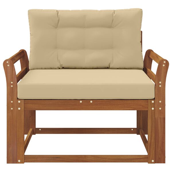 vidaXL Srednji zunanji kavč Masiven les akacije Naravna