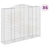 vidaXL Obokane gabion ko&scaron;are 6 kosa 300x50x220/240 cm pocinkano železo