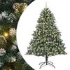 vidaXL Umestno božično drevo Zelena 240 cm PVC, plastika in jeklo