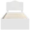 vidaXL Konstrukcija postelje Bela 100 x 200 cm Masivno borovo les