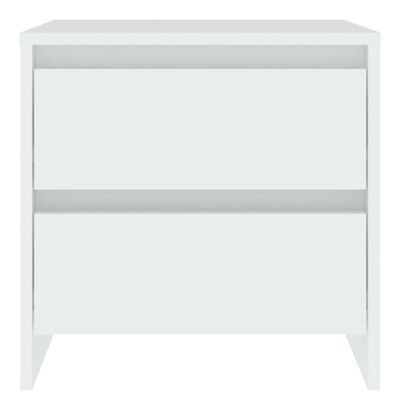 vidaXL Nočna omarica bela 45x34,5x44,5 cm iverna plošča