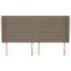 vidaXL Vzglavje z u&scaron;esi taupe 163x23x118/128 cm blago