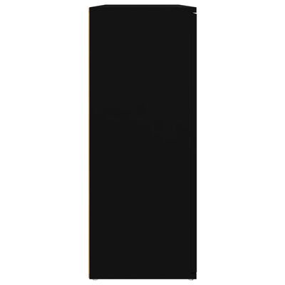 vidaXL Komoda črna 91x29,5x75 cm inženirski les