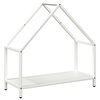 vidaXL Stojalo za drva White 60x25x60 cm Hladno valjano jeklo