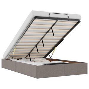 vidaXL Otomanski posteljni okvir brez vzmetnice taupe 120x190 cm blago