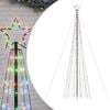 vidaXL LED božično drevo z bodicami 1534 LED barvita 500 cm