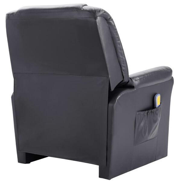 vidaXL Masažni stol sivo umetno usnje