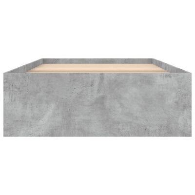 vidaXL Posteljni okvir betonsko siv 90x190 cm