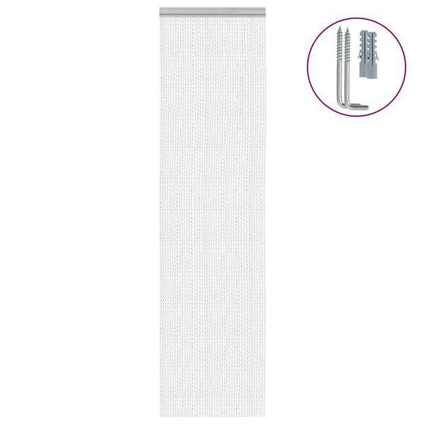 vidaXL Verižna mreža proti mrčesu za vrata 56x186 cm aluminij