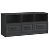 vidaXL TV omarica s predalom Črna 102 x 34,5 x 47 cm Inženirski les