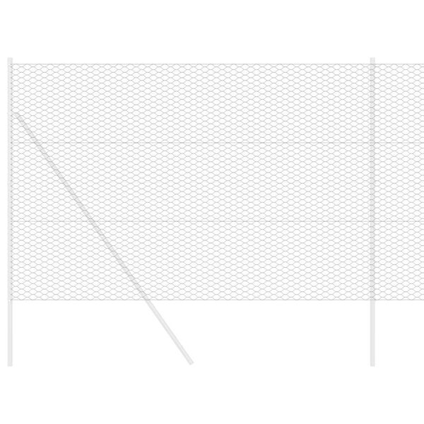 vidaXL Šesterokotna ograja Siva 1,6 x 100 m PVC