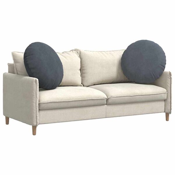 vidaXL Sedežne blazine 2 pcs Temno siva &Oslash; 40 x 13 cm Žamet