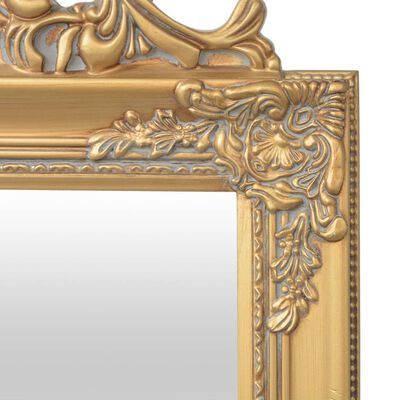 vidaXL Prostostoječe ogledalo baročni stil 160x40 cm zlato
