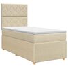 vidaXL Postelja boxspring z vzmetnico Modra 100 x 200 cm Blago