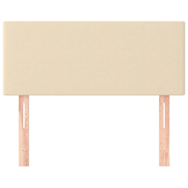vidaXL Posteljno vzglavje krem 90x5x78/88 cm blago